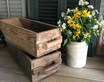 1 Rustic Wood Grain Measure, Drawers, Primitive Garden Greenhouse Plant Tray, Storage Organizer Cottage, European Farmhouse