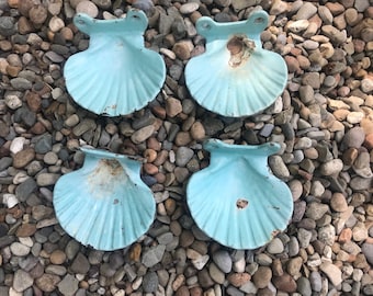 Porte-savon Vintage En Fonte émaillée – Bleu – Déco Salle De Bain Rétro