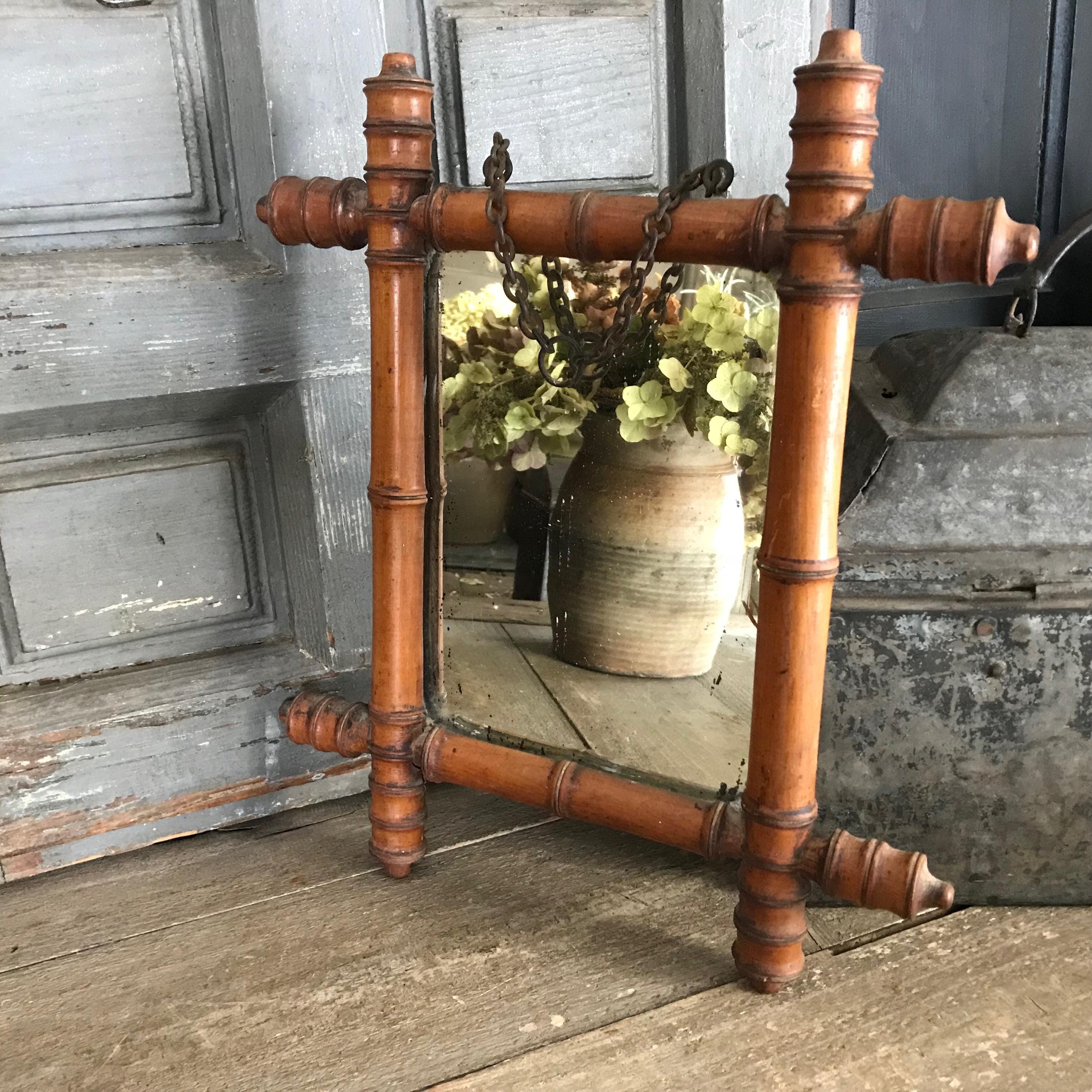 French Small Wall Mirrors Bamboo - Etsy