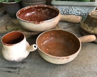 Provencal Cookware, Earthenware Pottery, French Farmhouse, Terra Cotta