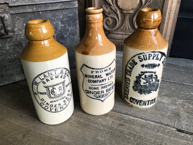 1 Ginger Beer Bottle, Stoneware Pint, Trade Mark Stamp, Sold by Each image 6