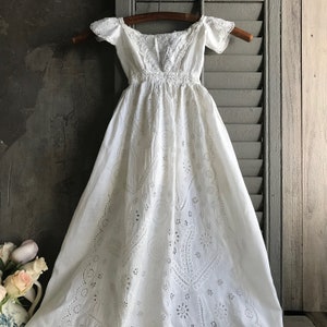 broderie anglaise christening gown