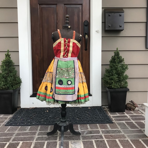 19th C French Folk Dancing Dress, Childs Fête Fol… - image 1