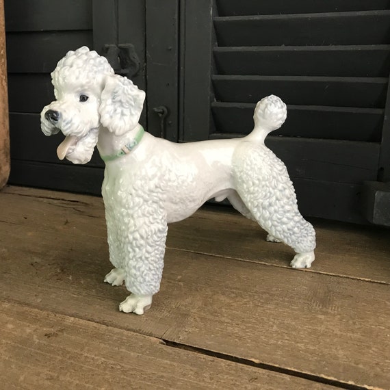 Rosenthal White Poodle Figurine, Made in Germany, Porcelain, 9