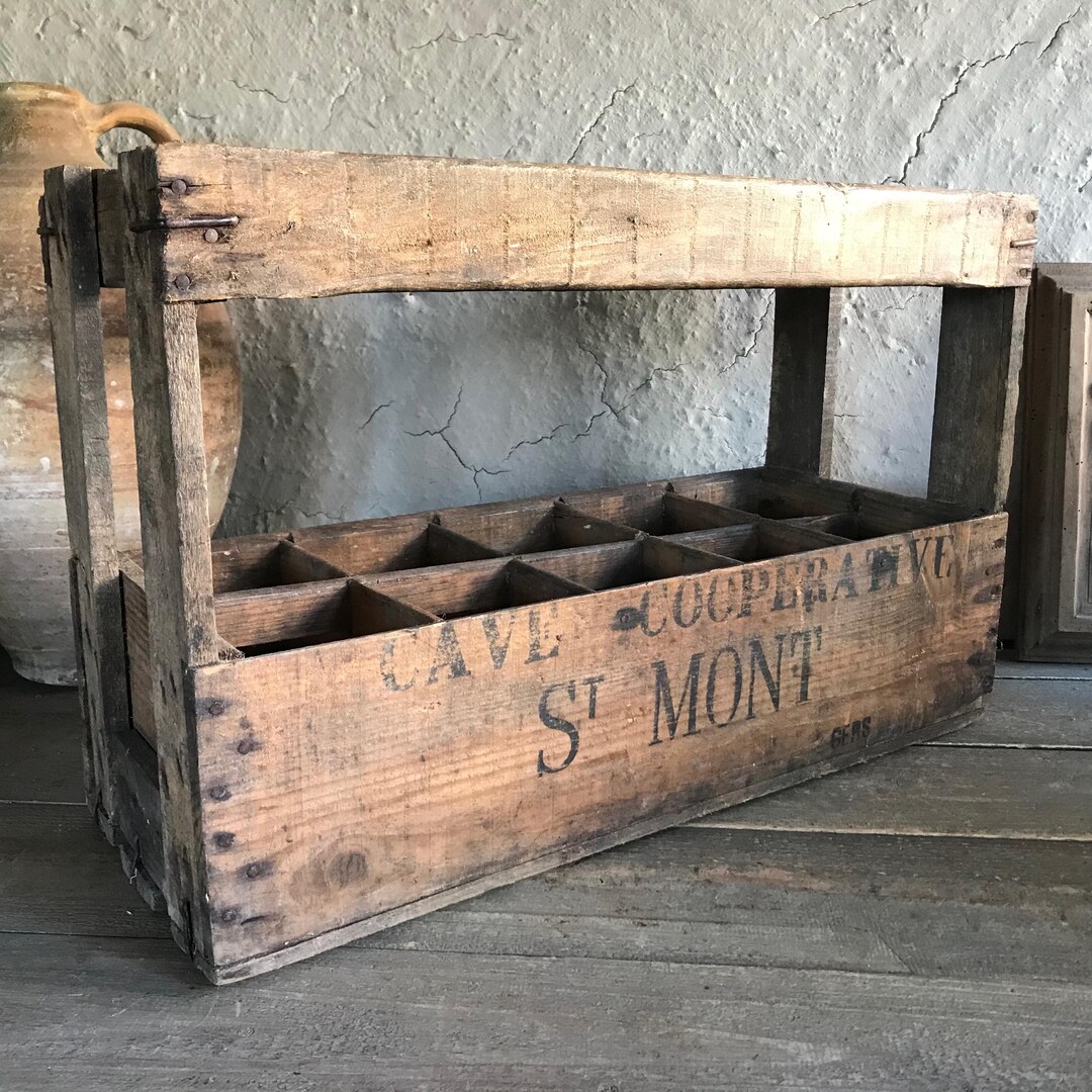 French Wine Crate, Wood Wine Rack, St Mont Cave Storage, French ...