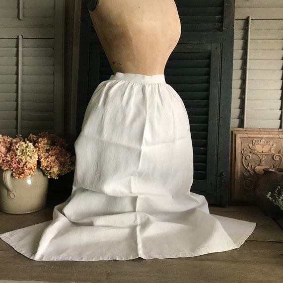 Rustic French Linen Apron, Edwardian Era, Cooks, Bakers, Chefs, Monogram, French Farmhouse Cuisine