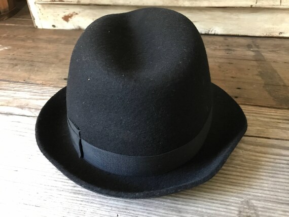 Christys London Black Felt Fedora Hat, 100% Wool … - image 4