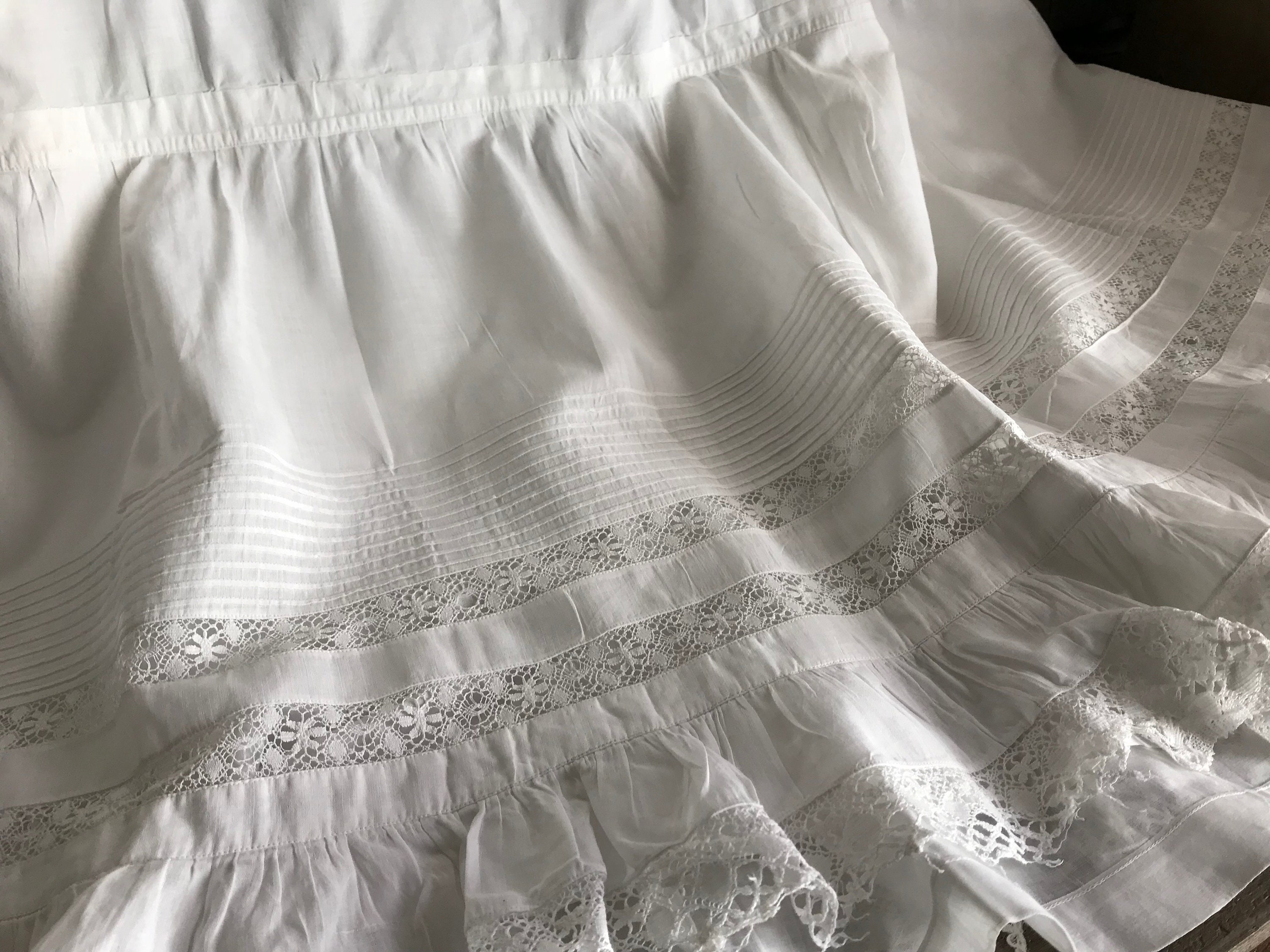 French Fine Lace Petticoat Wedding Bridal Antique Edwardian | Etsy