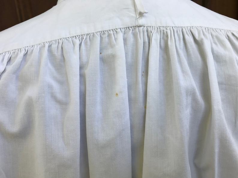 Französisches Baumwollhemd, Herren, Herren, Monogramm, Original Shirtmaker Label, Edwardian, Period Clothing Bild 9