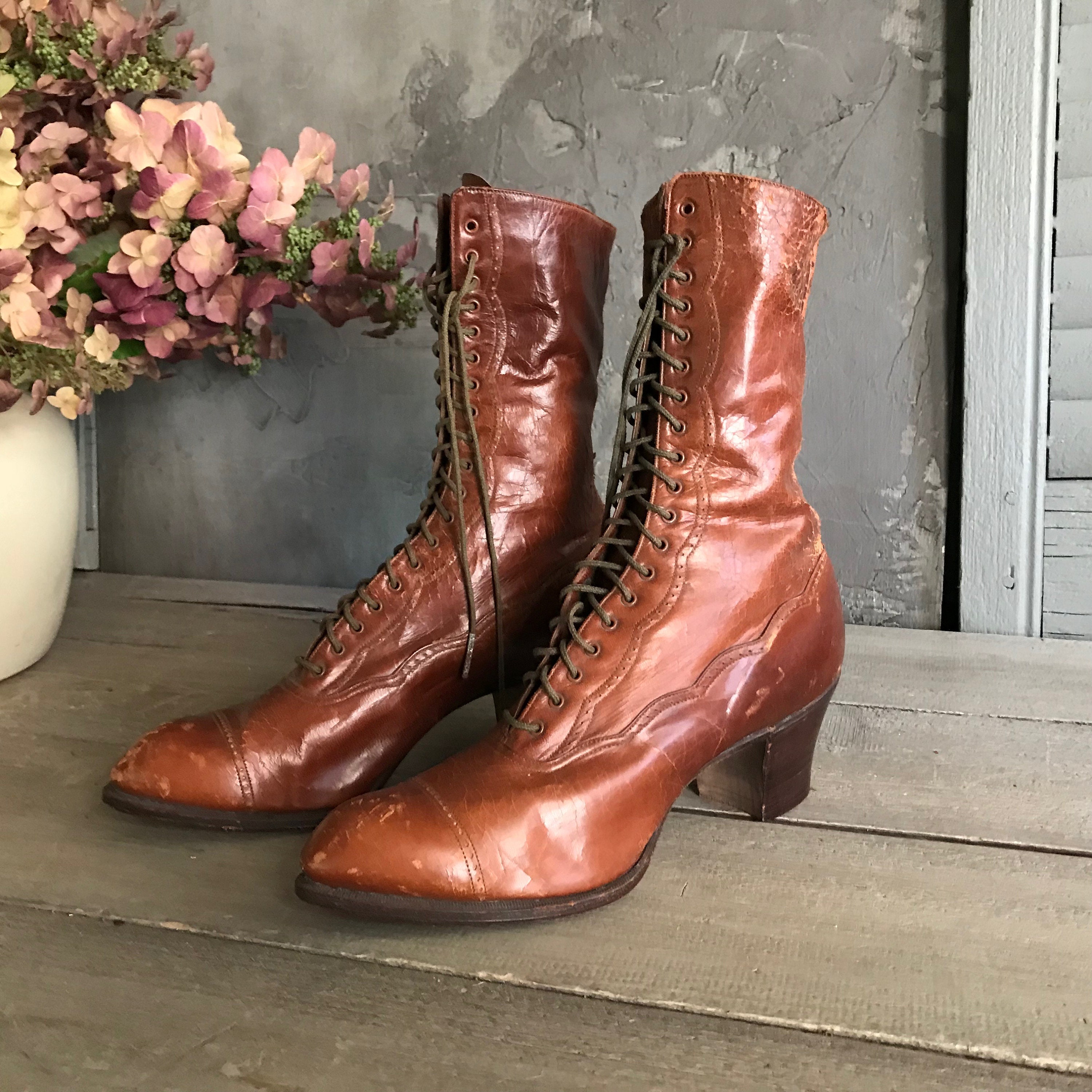 Edwardian womens boots top