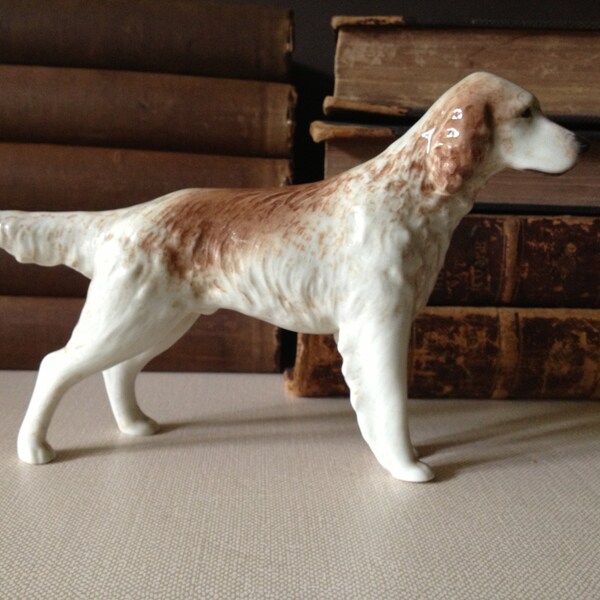 Figurine del cane di caccia, Branksome Cina Setter inglese, Made in England, caccia cane da uccello statua