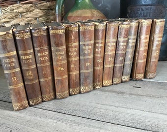 1820s Répertoire du Théâtre de Madame, Bezou et Aimé-André French Classic Play Books, Stacking Display, Chateau Decor