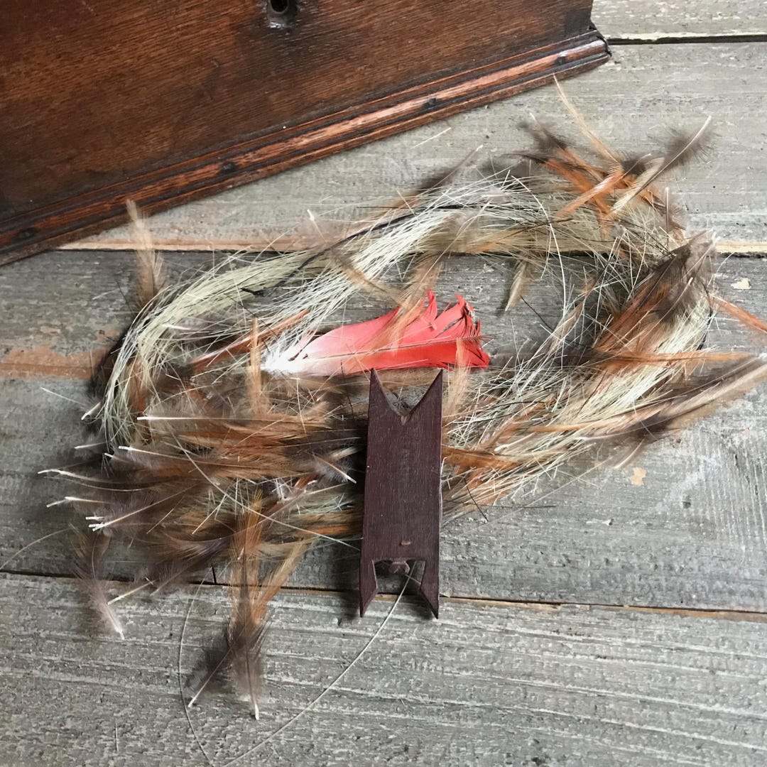 Fly Fishing Lure Making Tool, 1840s Fishing Primitive Handmade Wood ...