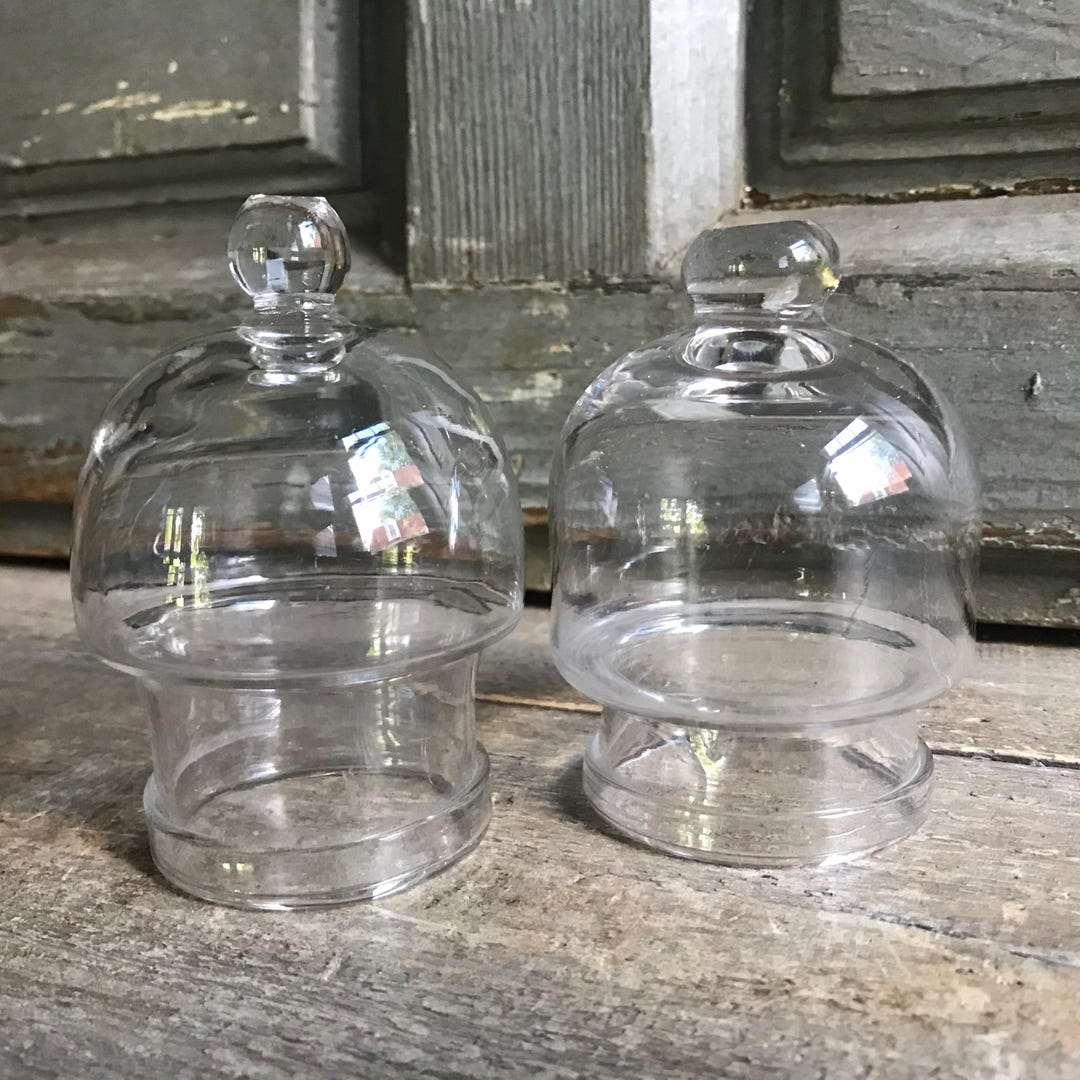 1 Antique French Glass Cloche, Miniature, Hand Blown Ventouse, Display ...