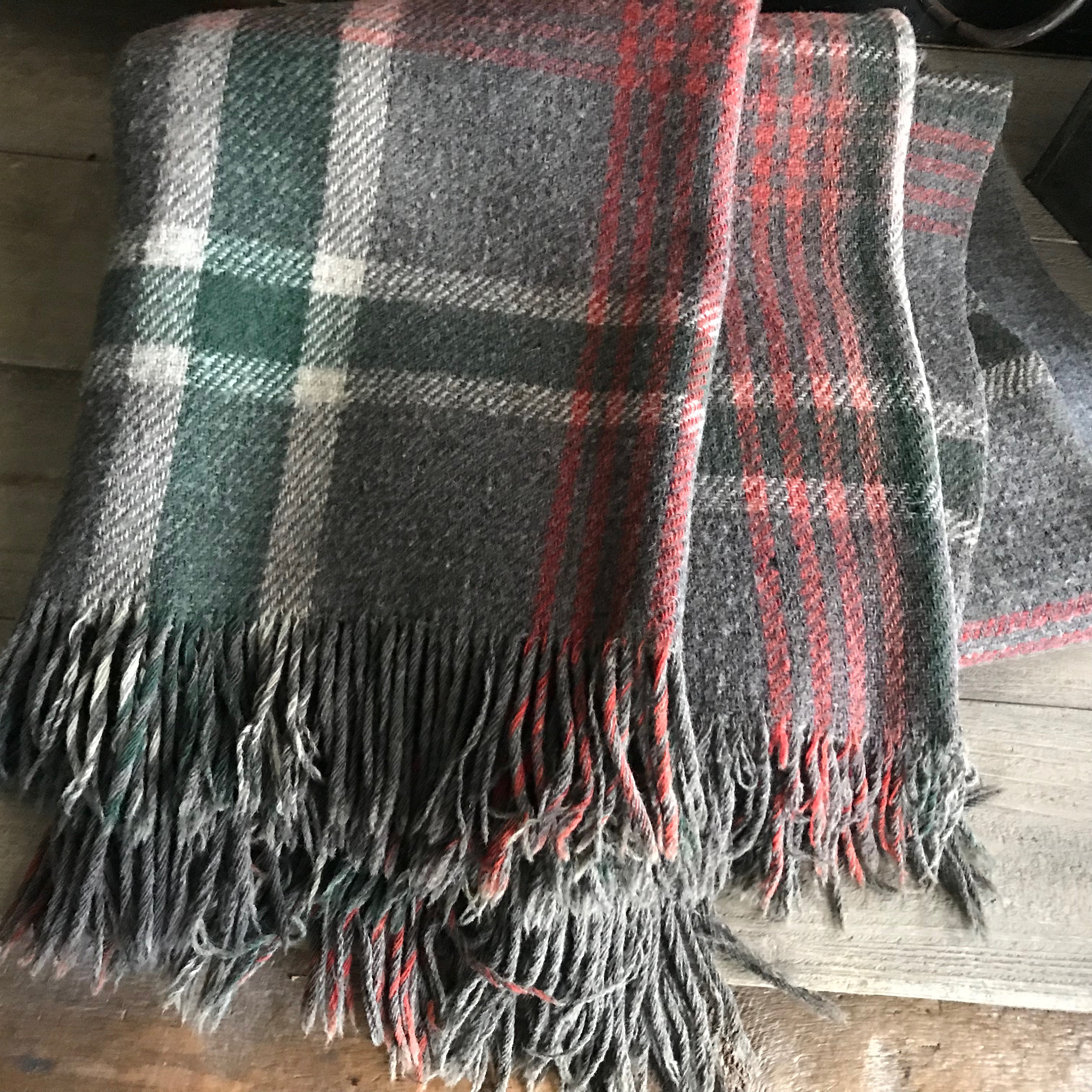 Wool Tartan Blanket Plaid Stadium Throw Lap Blanket Car - Etsy