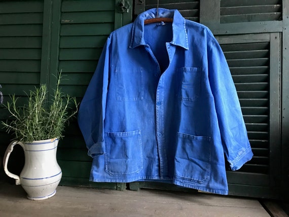 French Indigo Work Wear Jacket, Bleu De Travail C… - image 2
