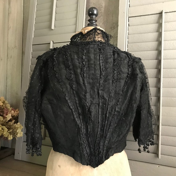Antique 1800s Black Dress, Costume, Restoration, … - image 2