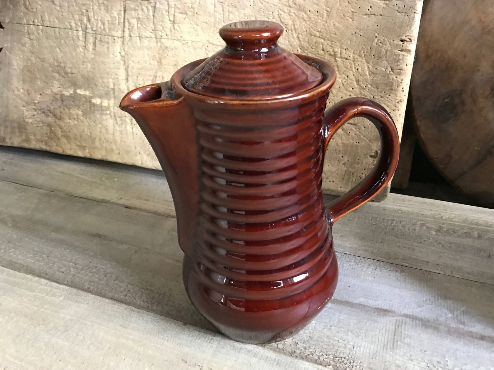 English Denmead Pottery Brown Pitcher Mid Century Pottery Etsy