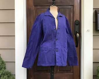 French Chore Jacket, Blue de Travail, Cotton Twill, Garden, Farmhouse Peasant, Work Wear, Farmsteading