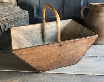 Rustic Wooden Garden Trug, Flower Veg Harvesting, Gardening, Farmhouse, Homesteading