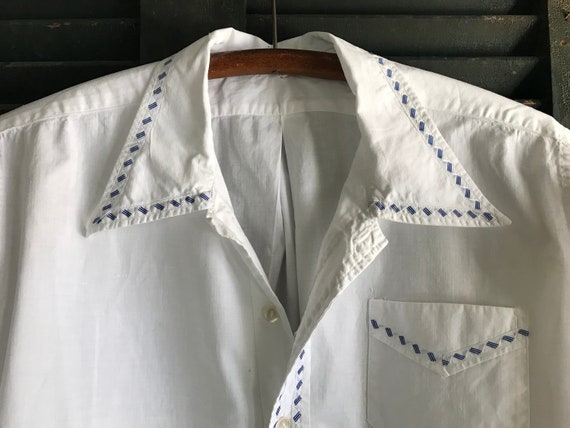 French White Linen Shirt, Chemise, Nightgown, Nig… - image 2