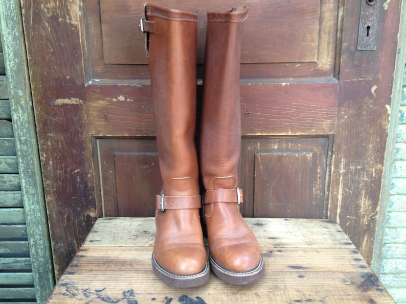 Reserved Mens Brown Leather Riding Boots Made in USA Etsy