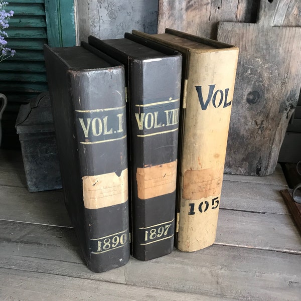 1 1800s Antique Wood Book Safe, Huge Dated Legal File Storage Box, Office, Secret Hidden, Stage Set Prop