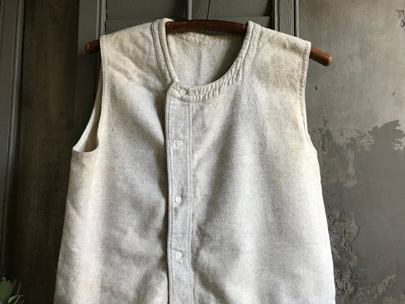 French Wool Flannel Jerkin, Under Vest, Waistcoat