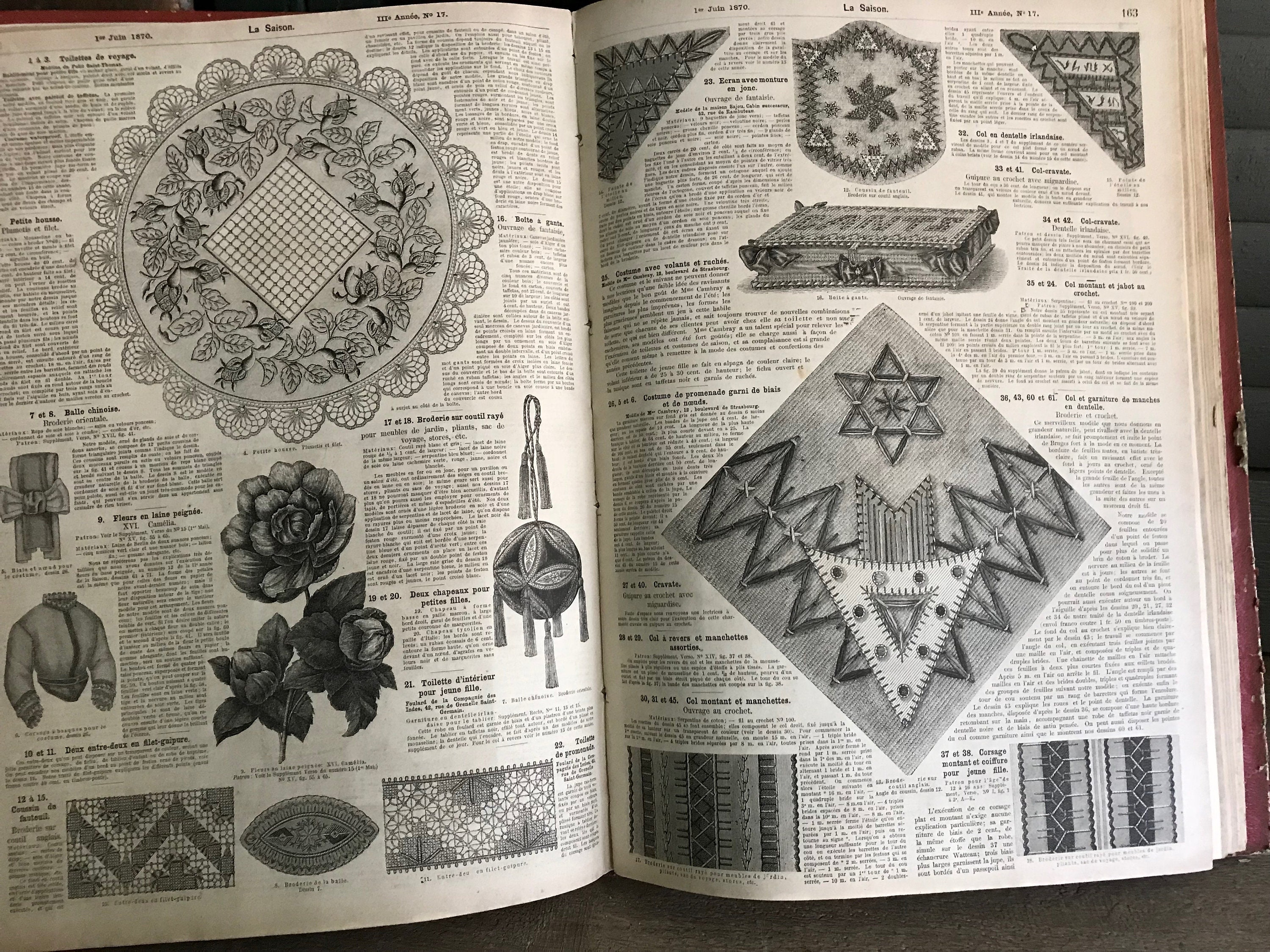 19世紀仏誌 L’ILLUSTRATION製本合本 1890年 19世紀フランスの「ラ・セゾン」革装丁本、1869年、1870年のブック