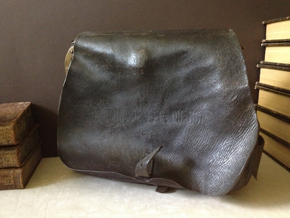 French Railway Leather Satchel, Chemin de Fer Nord