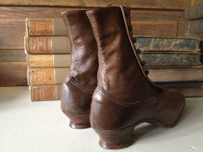 victorian style boots with buttons