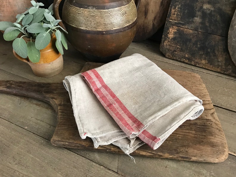 Rustic French Hemp Sack, Homespun, Upholstery Pillow Sewing Project Fabric Textile image 3