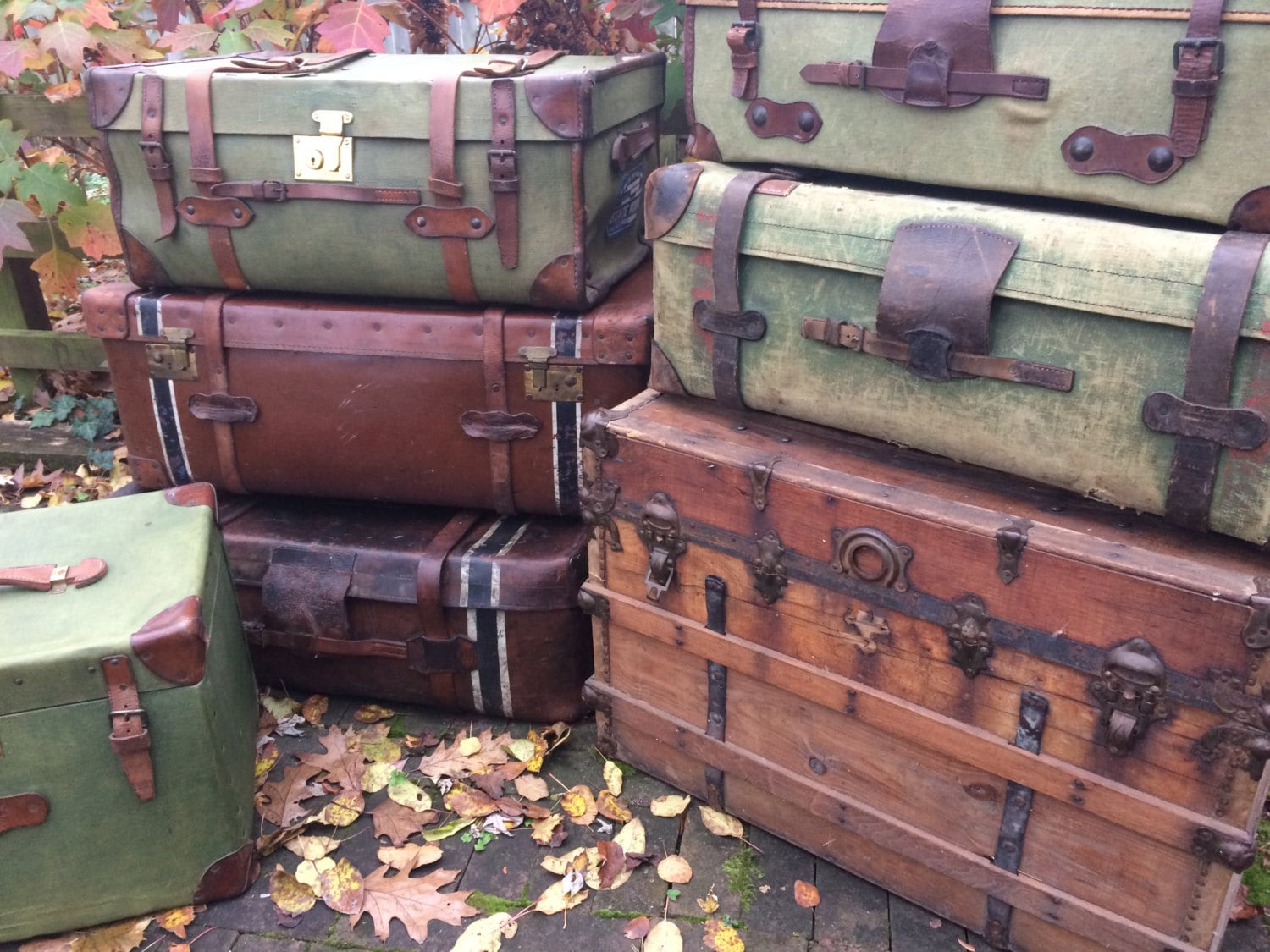 1900 年代のフランス製革製スーツケース、イギリス製、栗色