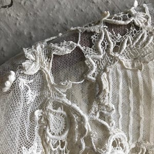 French Edwardian Lace Blouse, Lace Bodice, Embroidery Work, Period Clothing, Restoration Project image 9