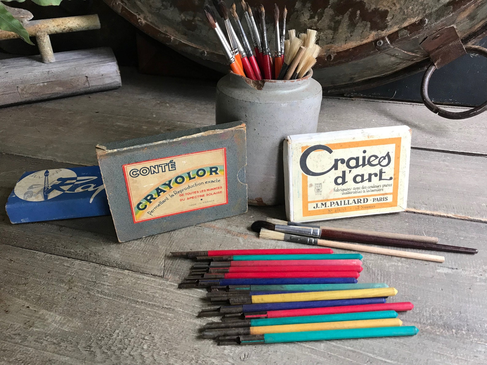 French Art Supply Set J M Paillard París y Conté Cajas Etsy España