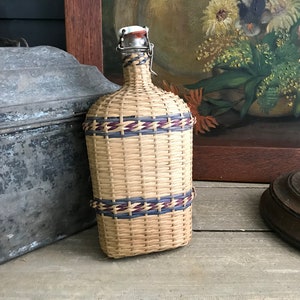 French Wicker Bottle, Spa Bottle, Pilgrimage, French Farmhouse Decor image 3