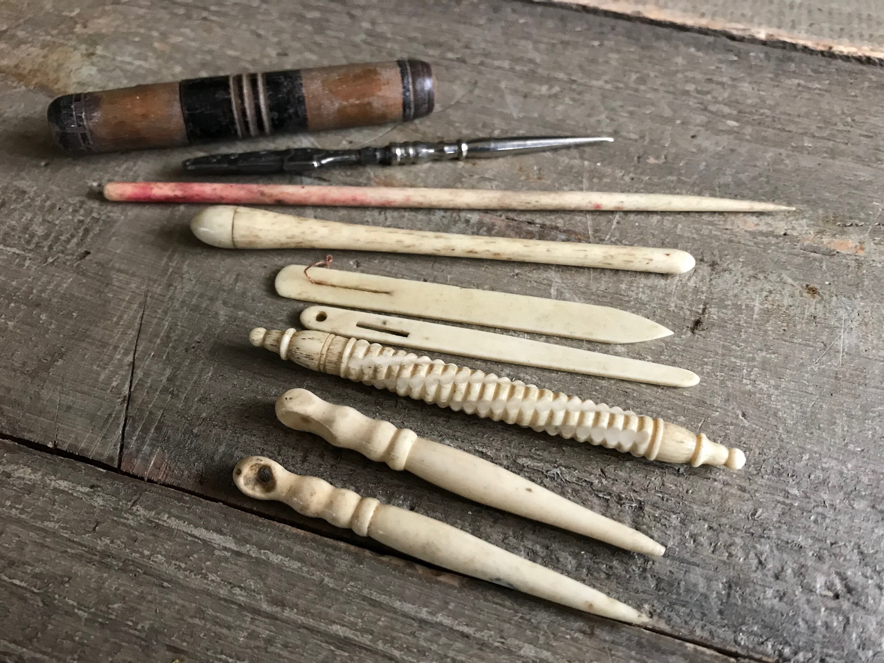 Antique Needle Collection Treen Turned Wood Needle Case Etsy