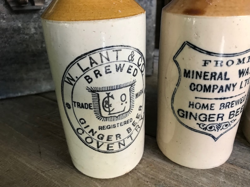 1 Ginger Beer Bottle, Stoneware Pint, Trade Mark Stamp, Sold by Each image 5