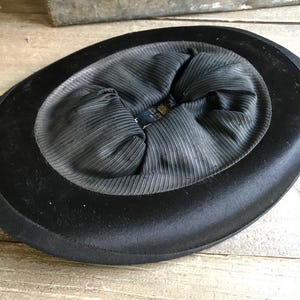 French Black Silk Top Hat, Collapsible, Folding, Period Clothing Victorian Edwardian Fashion image 9