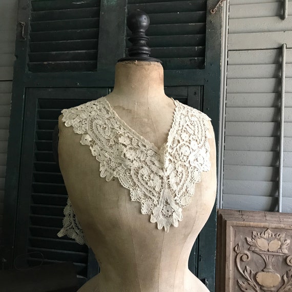 Antique Lace Collar, Hand Worked, Tape Lace, Tea … - image 2