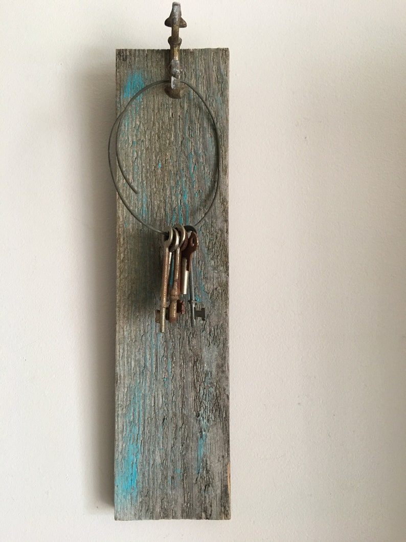 old piece of board vintage skeleton keys on rustic board and hook vintage keys free shipping vintage hook