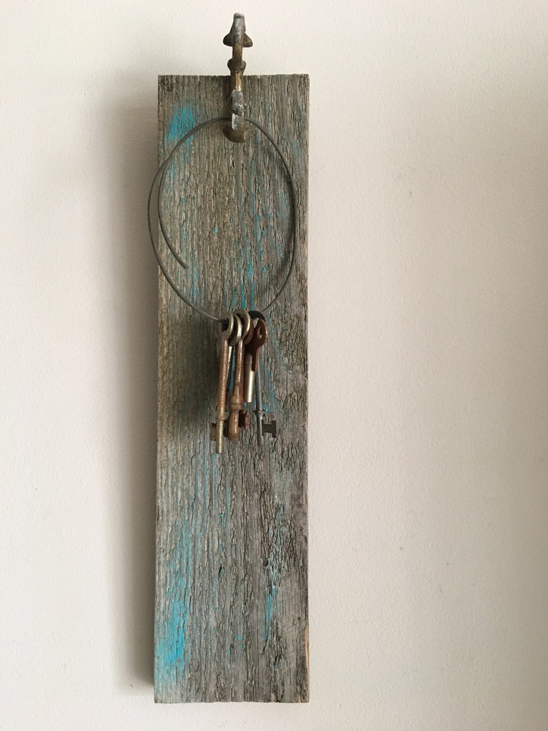 old piece of board vintage skeleton keys on rustic board and hook vintage keys free shipping vintage hook