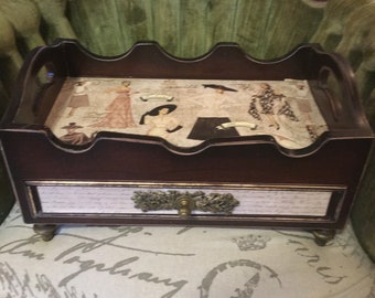 distressed jewelry box or stash box. one drawer, great for anywhere. free shipping