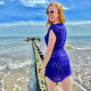 Awesome Blossoms Lace Sweater and Dress LK-150 Machine Knitting Pattern