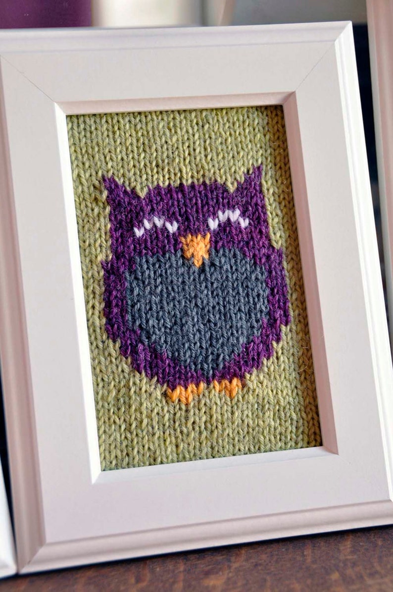 Owl Friends Knitted Wall Art KNITTING PATTERN INSTRUCTIONS Etsy