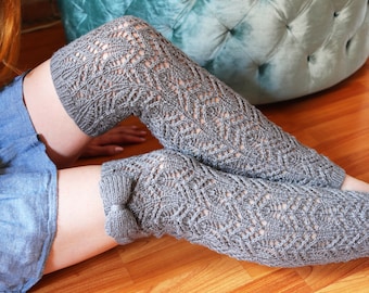 Lace For Days Lace Leg Warmers Hand Knitting Pattern and LK150 Machine Knitting Pattern