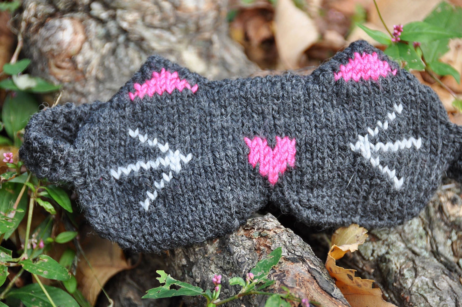 Meow Reversible Kitty Cat Eye Mask KNITTING PATTERN Etsy