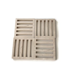 Kitchen Trivet Hot Pad  Pot Holder Table Decor 16&quot; Square Maple 4 pc. Set