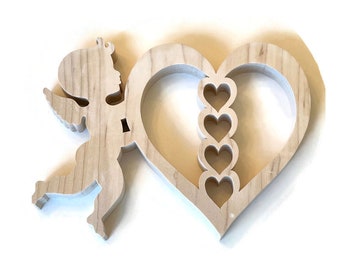 Valentine's Day Trivet for Dinner at Home Cupid and Hearts