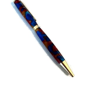 Red and Blue  Acrylic Black Ink Pen
